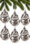 6-Piece 8.5 cm Christmas Pine Tree Ornament with Santa Claus Figure