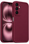 Galaxy A26 Case Camera Protected Soft Textured Shock Absorbing Burgundy Silicone Cover
