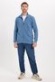 Men's Slim Fit Slim Fit Print Half Turtleneck Zip-Up Indigo Color Cardigan - 2