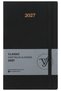 Classic 2027 Weekly Planner – Linen Textured Hard Cover, 13X21 Cm, Elastic, Pocket – Black - 2