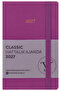 Classic 2027 Weekly Agenda – Linen Textured Hard Cover, 9X14 Cm, Elastic, Pocketed – Purple