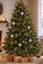 6-Piece 6 cm Christmas Pine Tree Ornament with Spinning Top Figure - 3