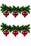 6-Piece 6 cm Christmas Pine Tree Ornament with Spinning Top Figure