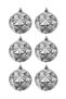 6 cm 6-Piece Flower Figured Christmas Tree Ornament Cici Top - 3