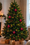 Set of 6 8 cm Vertical Christmas Pine Tree Ornaments - 3