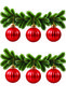 Set of 6 8 cm Vertical Christmas Pine Tree Ornaments