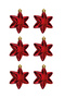 Set of 6 8 cm 6-Pointed Star Christmas Pine Tree Ornaments - 3