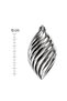 Set of 6 10 cm Spiral Patterned Christmas Pine Tree Ornaments - 5