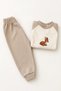 Baby Deer Unisex 2-Piece 100% Cotton Embroidered Two-Thread Bottom and Top Set - 3