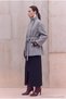 Trendyol Studio Antrasit Dik Yaka El Yapımı Yüksek Yün İçerikli Oversize Midi Kaban TWOAW27KB00052 - 2