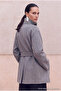 Trendyol Studio Antrasit Dik Yaka El Yapımı Yüksek Yün İçerikli Oversize Midi Kaban TWOAW27KB00052 - 4