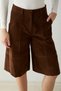 Brown Suede Bermuda Shorts Twoaw27Sr00070 - 7