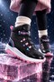 Huggiee Glittery Heart Detailed Velcro and Lace-Up Winter Girls' Boots - 5