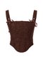 Brown Lace Detailed Corset Bustier Tpraw27Bs00016 - 5