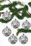 6 cm 6-Piece Flower Figured Christmas Tree Ornament Cici Top