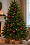 6-Piece 6 cm Christmas Pine Tree Ornament with Spinning Top Figure - 3