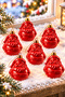 6-Piece 8.5 cm Christmas Pine Tree Ornament with Santa Claus Figure - 2