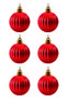 Set of 6 8 cm Vertical Christmas Pine Tree Ornaments - 2