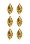 Set of 6 10 cm Spiral Patterned Christmas Pine Tree Ornaments - 3