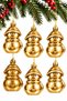 Set of 6 7.5 cm Snowman Christmas Pine Tree Ornaments