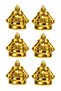 6-Piece 7 cm Christmas Pine Tree Ornament with Dress Figures - 2