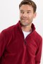 Unisex Standard Fit Anti-Pilling Non-Pilling Cold-Proof Burgundy Upright Bato Collar Fleece Sweatshi - 5