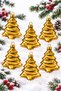 6-Piece 10cm Tree Figurine Xmas Tree Christmas Pine Tree Ornament - 2