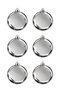 Set of 6 8 cm Round Christmas Pine Tree Ornaments - 3