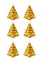 6-Piece 10cm Tree Figurine Xmas Tree Christmas Pine Tree Ornament - 3
