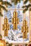 3-Piece 12 cm Lead Soldier Christmas Pine Tree Ornament - 2