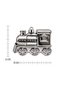 6-Piece 8 cm Christmas Pine Tree Ornament with Train Figures - 4