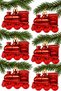 6-Piece 8 cm Christmas Pine Tree Ornament with Train Figures