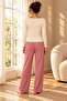 Square Neck Tie Detail Long Sleeve Women's Pajamas - 4
