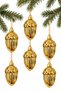 6-Piece 7 cm Christmas Pine Tree Ornament with Palamut Figure