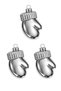 3-Piece 9 cm Pine Tree Ornament with Glove Figures - 3