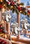 3-Piece 9 cm Pine Tree Ornament with Glove Figures - 2