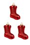 3-Piece 11 cm Christmas Pine Tree Ornament with Booties Figures - 3