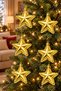 Set of 6 7 cm 5-Pointed Star Christmas Pine Tree Ornaments - 2