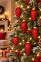 6-piece 8.5 cm pine cone figured christmas tree ornament - 2