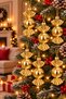 Set of 6 8 cm Bonbon Candy Christmas Pine Tree Ornaments - 2