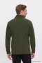 Mens Khaki Anti-Pilling Standard Fit Mock Neck Cold-Resistant Fleece Sweatshirt - 9