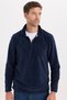 Unisex Standard Fit Anti-Pilling Cold Resistant Navy Blue Fleece Sweatshirt - 10