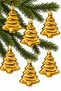 6-Piece 10cm Tree Figurine Xmas Tree Christmas Pine Tree Ornament