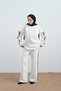 Women's Bow Detail Two-Piece Set White - 5