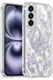 حافظة لهاتف Galaxy S23 Fe مع حماية للكاميرا، نمط فراشة ثلاثية الأبعاد لامعة، سيليكون ممتص للصدمات