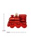 6-Piece 8 cm Christmas Pine Tree Ornament with Train Figures - 4