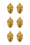 6-Piece 7 cm Christmas Pine Tree Ornament with Palamut Figure - 3