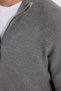 Men's Patterned Mock Neck Zippered Cardigan - 5