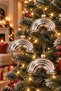 3-Piece 10 cm Rainbow Pine Tree Ornament - 2