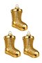 3-Piece 11 cm Christmas Pine Tree Ornament with Booties Figures - 3